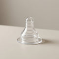 Clear Baby Bottle Nipple with Ridged Neck