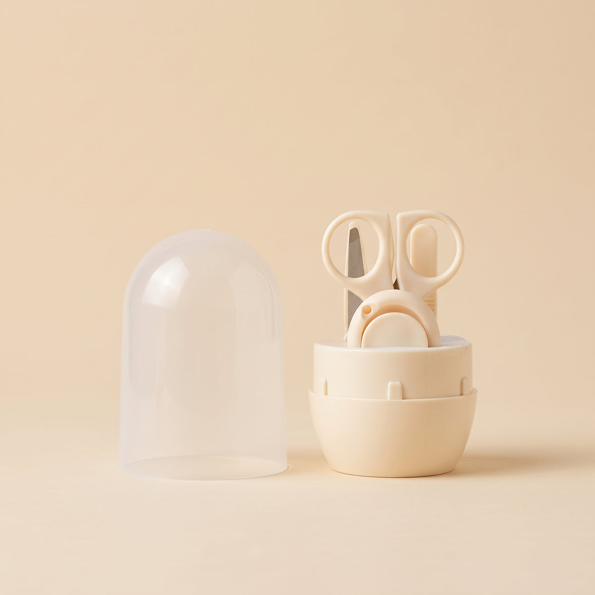 Baby Nail Care Kit – Cream with Storage Holder & Cover