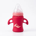 Red Wave Medicated Glass Baby Feeder