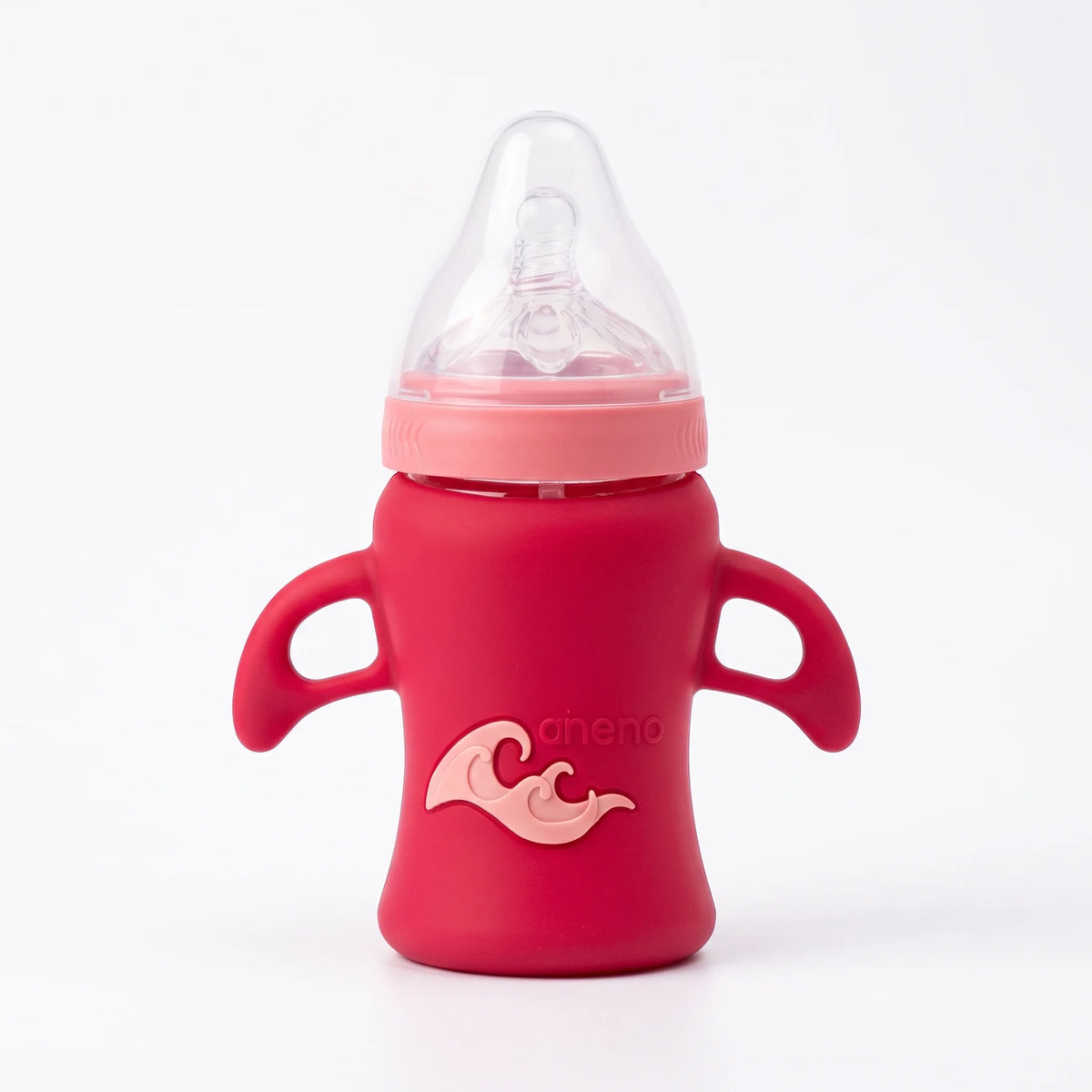 Red Wave Medicated Glass Baby Feeder
