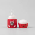 Red Bear Glass Baby Feeder
