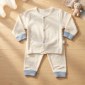 Long Sleeve Button Up Baby Pajama Outfit Set