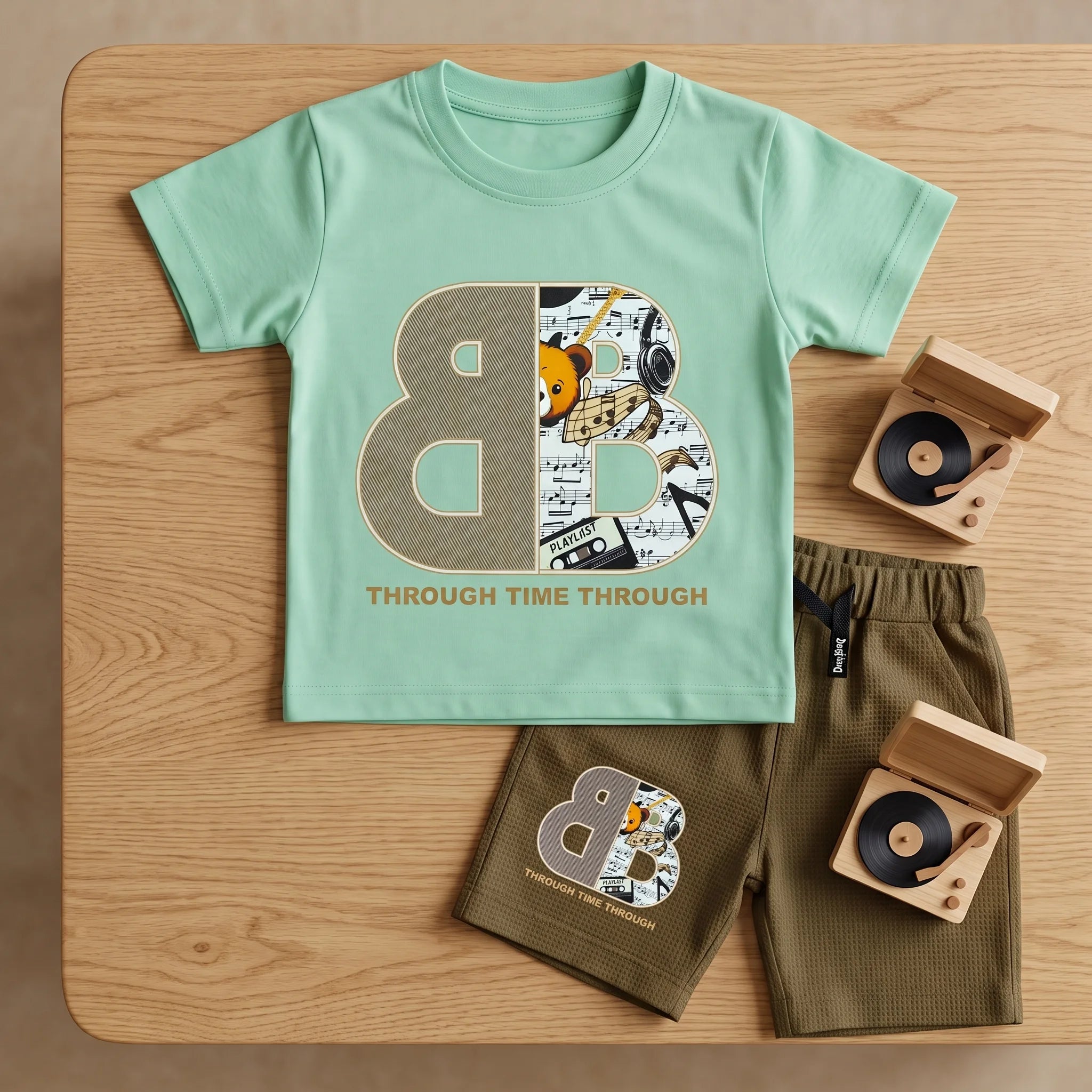 Graphic T-Shirt and Shorts Baby Outfit Set