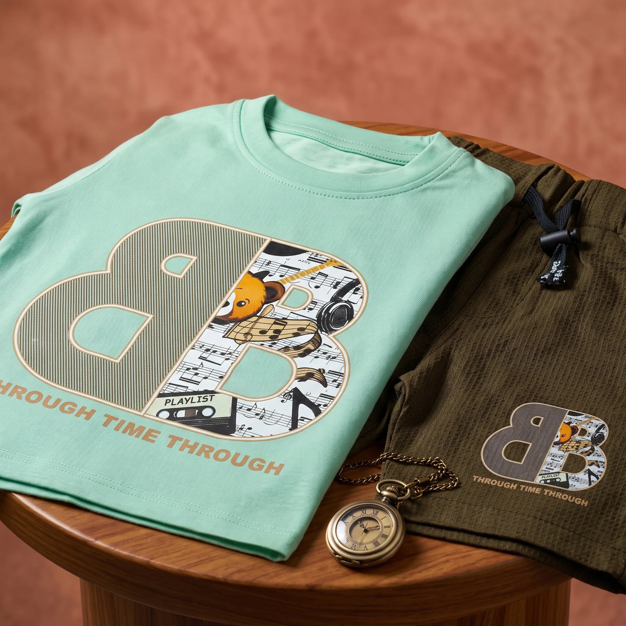 Graphic T-Shirt and Shorts Baby Outfit Set