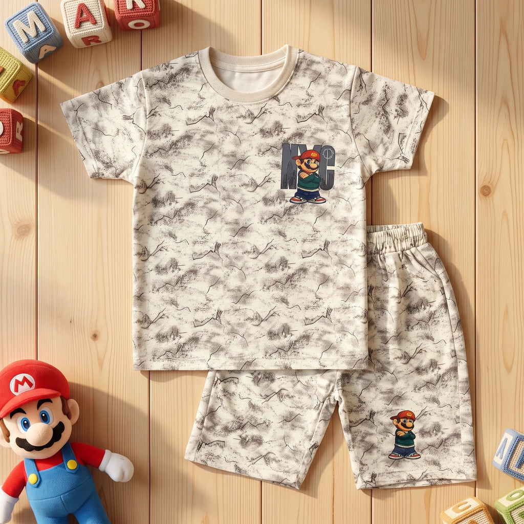 Short Sleeve Graphic T-Shirt and Shorts Lounge Set