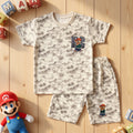 Short Sleeve Graphic T-Shirt and Shorts Lounge Set