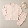 Cozy Long Sleeve Button Up Top and Pants Set for Infants