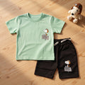 Peanuts Snoopy Graphic Short Sleeve T-Shirt and Shorts Set